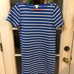 J. Crew blue striped dress